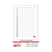 Tw-2060 Ebat 30 X 9 MM Lazer Etiket A4 Sayfada 180 Etiket