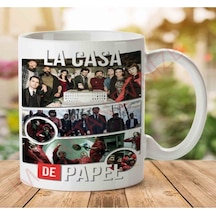 La Casa De Papel Oyuncular Iki Tarafı Baskılı Kupa Bardak Çok Renkli