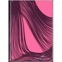 Faber Castell Pp Kapak Waves Spiralli 120 Yp Kareli 5075 000439-pembe