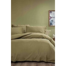 Yataş Bedding Plain Tek Kişilik Ranforce Yıkamalı Nevresim Takımı - Yeşil