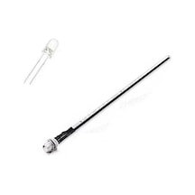 12v Led Şase Tip Mercekli Kablolu 1 Adet Beyaz Şeffaf - 20 Cm