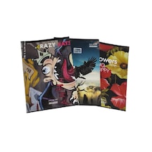 Defter 100 Sayfa Dikişli Karton Kapak A4 Defter . 3 Adet