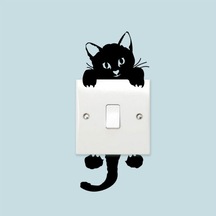 4 Adet Kedi Priz Sticker