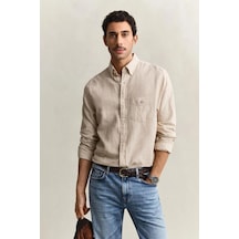 Gant Erkek Bej Regular Fit Logolu Gömlek-15340