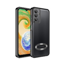 Galaxy Uyumlu A04s Kılıf Kamera Korumalı Logo Gösteren Klfs Omega Kapak - Siyah Siyah
