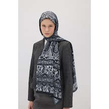 Mirsoy Scarf Almira Pamuk Etnik Desen Şal Siyah