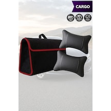 Cargo Uyumlu Koltuk Yastığı Bagaj Çantası Siyah Renk Lüks Model