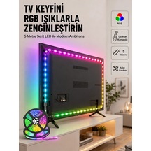 Mey İthalat Enerji Tasarruflu Rgb Şerit Led 5 Metre -