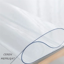 Ceren Muşamba Şeffaf 1.4 MM Kalın Pvc Kaymaz Masa Örtüsü Koruyucu