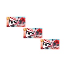 First Sensations Berry Hibiscus Böğürtlen Ve Hibiskus Aromalı Şekersiz Tatlandırıcılı Sakız - 3'lü Paket