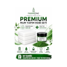 Premium Mum Yapım Hobi Seti - Parafin Wax 500 Gr - Tekli Toz Mum Boyası - Yeşil Bkfabpw5001y Karışık