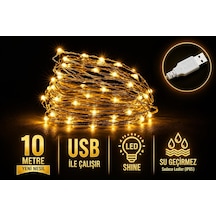 Peri Led Işık 10 Metre Günışığı Usb İle Çalışan Çok Amaçlı Dekoratif Aydınlatma Çok Renkli