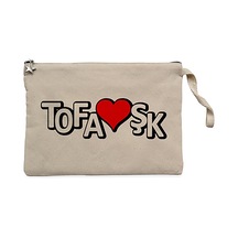 Tofaş Tofaşk Krem Clutch Astarlı Cüzdan / El Çantası Krem