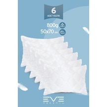 Eve Tekstil 6 Adet Diamond Plus Kapitone Yastık 50 70 Cm 800 Gr Beyaz