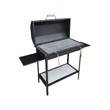 İklim Demir Kapaklı Barbekü Yazlık Tipi Mangal Grill Oluklu Izgara Siyah 40 X 70