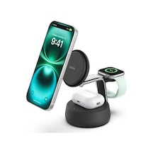 Belkin Wız040kqch Boostcharge Pro 3-in-1 Qi2 Magsafe Uyumlu 25w Manyetik Şarj Standı - Siyah