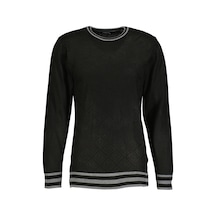 Finesuits Erkek Desenli Yünlü Kazak 2422201020.dsoyr Siyah