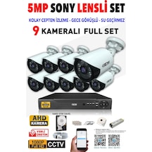 Ids - 9 Kameralı 1080P Fullhd 5Mp Sony Lensli Kamera Seti - 2020