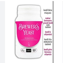 Brewers Yeast Bira Mayası Kedi Tüy Dökülmesi Karşıtı 180 Tablet B Vitamini & Biyotik Destek