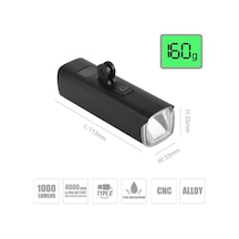 Brivigan Lw-g1000 Usb Şarjlı 1000 Lümen Işık Bisiklet Lamba Siyah