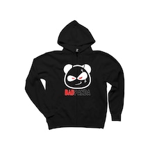 Baby Bad Panda Siyah Fermuarlı Kapşonlu Siyah