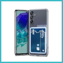 Bezos Galaxy Uyumlu A36 Kılıf Kart Şeffaf Silikon - Şeffaf Dfnbez