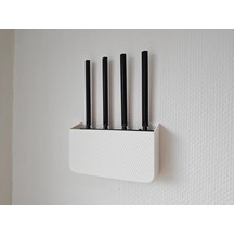 3d Baskı Duvar Tipi Wifi Modem Saklama Rafı Router Gizleme Askısı Kablo Çıkışlı Beyaz Modem Tutucu 23x13 Cm Diğer
