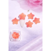 Candy Glow 3d Sugar Star Nail Charm Peach Coral No:11