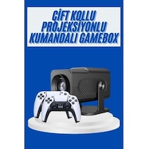 4k Android Smart Wi-fi Çift Kollu Projeksiyon Game Box Kumandalı Taşınabilir-16017