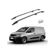 Turtle Peugeot Partner 2019-2025 / Uzun Şasi Tavan Çıtası Crown Siyah