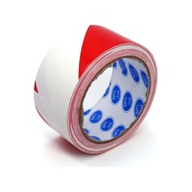 Pvc Yer İşaretleme Bandı 48 MM x 20 M Kırmızı - Beyaz