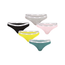 Calvin Klein Calvın Kleın Kadın 5 Li Tanga Qd5221e-wad Çok Renkli