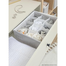 Çekmece Düzenleyici - Organizer - Hurç - Sepet Nefes Alabilen Kumaş 12 X 22 Beyaz Diğer