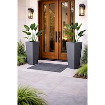 Modern Dikey Dekoratif Karekonik Fiber Saksı 100x45x45