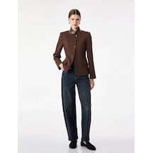 Koton Slim Fit Kahverengi Kadın Ceket 7wak50014pw