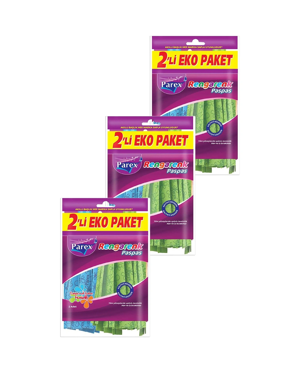 Rengarenk Paspas 2'li Paket Toplam 6 Adet