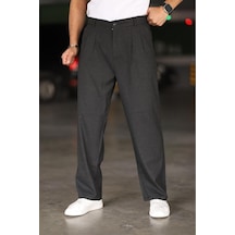 Bürke Baggy Çift Pileli Antrasit Renk Beli Lastikli Kaliteli Rahat Kesim Klasik Bol Paça Baggy Pantolon Bürke Baggy Çift Pileli Antrasit Renk Beli Lastikli Kaliteli Rahat Kesim Klasik Bol Paça Baggy Pantolon