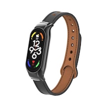 Xiaomi Mi Band 7 Uyumlu Krd-68 Deri Ogaa Kordon-siyah