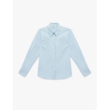 Koton Regular Fit Klasik Yaka Uzun Kollu Gömlek Açık İndigo 6sak60260uw Açık İndigo