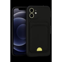 Apple iPhone Uyumlu 11 Kılıf Kelvin Kartvizitli Silikon - Siyah Ym168049