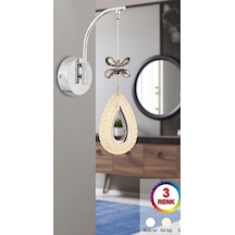 Damla Kristal Taşlı Şık Led Aplik Elektrik İle Çalışmaktadır Gümüş