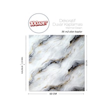 60x60 Cm Kendinden Yapışkanlı Duvar,banyo,tezgah Arası Gri-siyah Mermer-100 Adet 1135-60-100