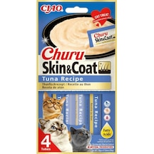 Ciao Churu Cream Cilt ve Tüy  Ton Balıklı Sıvı Kedi Ödül Maması 14 G 4'lü