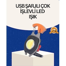 Hubrendy  Usb Şarjlı Mini Led Anahtarlık Fener