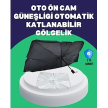 Zenvia Şemsiye Tasarımlı Katlanabilir Araç Güneşliği Geniş Uyumlu, Uv Koruma Znv2026