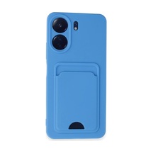 Xiaomi Redmi 13c Kılıf Kelvin Kartvizitli Silikon - Mavi 0.2M-Çok Renkli