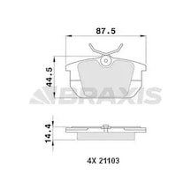 Fiat Tempra Arka Fren Balatasi 1990-1999 Braxıs Aa0144