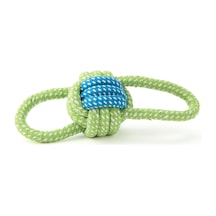 Petlovee Örgü İpli Burgu Köpek Oyuncağı - Yeşil - 20 Cm