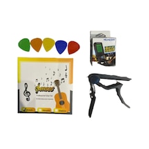 Şenses Müzik Klasik Gitar Takım Tel+Metal Kapo+Akort Cihazı+Pena