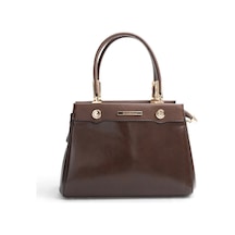 Silver & Polo Silver Polo Kahve - Kahve Düz Cilt Kadın El Çantası Sp1292 Kahverengi